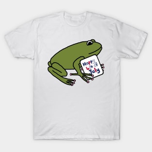 Happy 4th of July says Green Frog T-Shirt